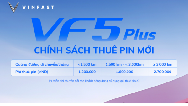 vf5giá thuê pin mới